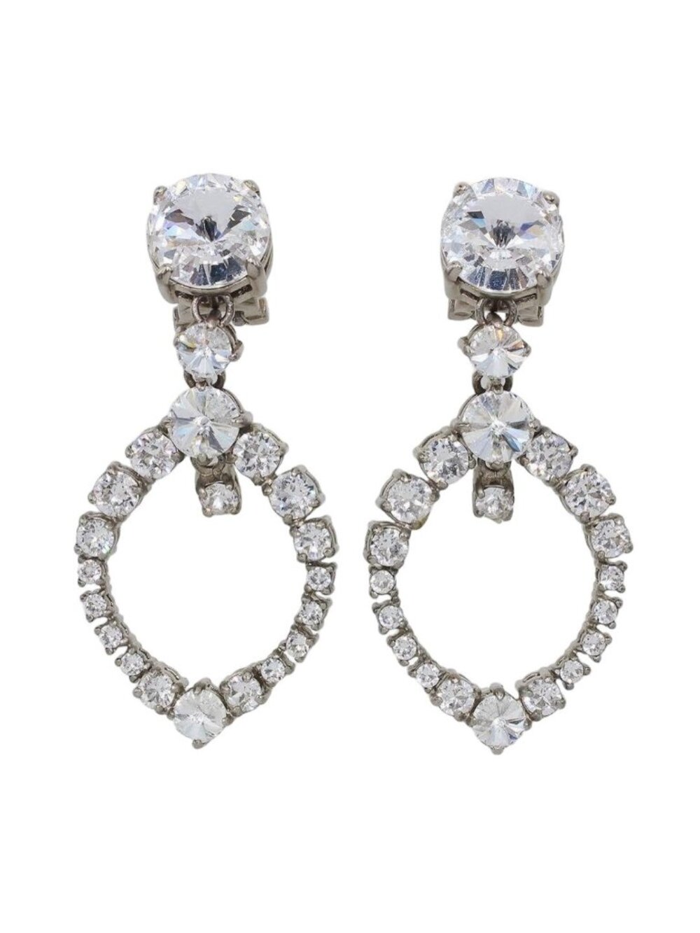 Miu Miu Rhinestone Bijou Swing Earrings